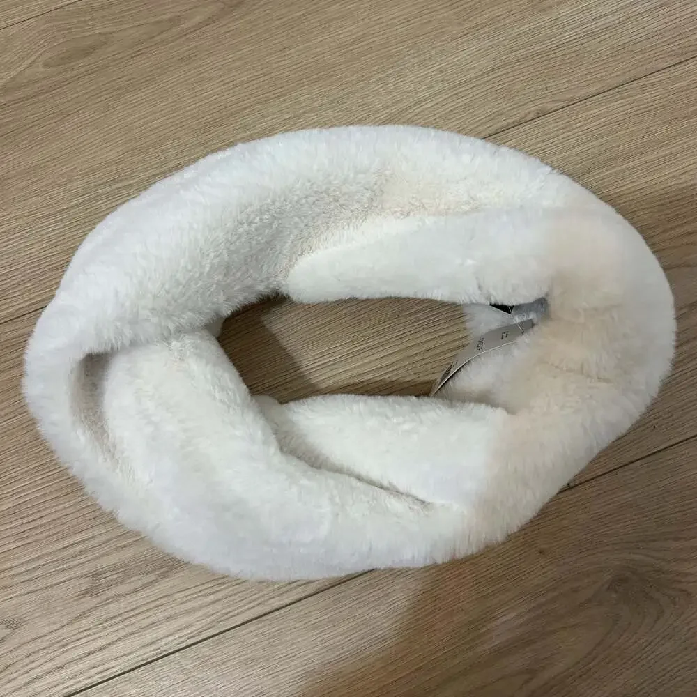 Banana Republic Ivory Faux Fur Infinity Scarf Wrap
